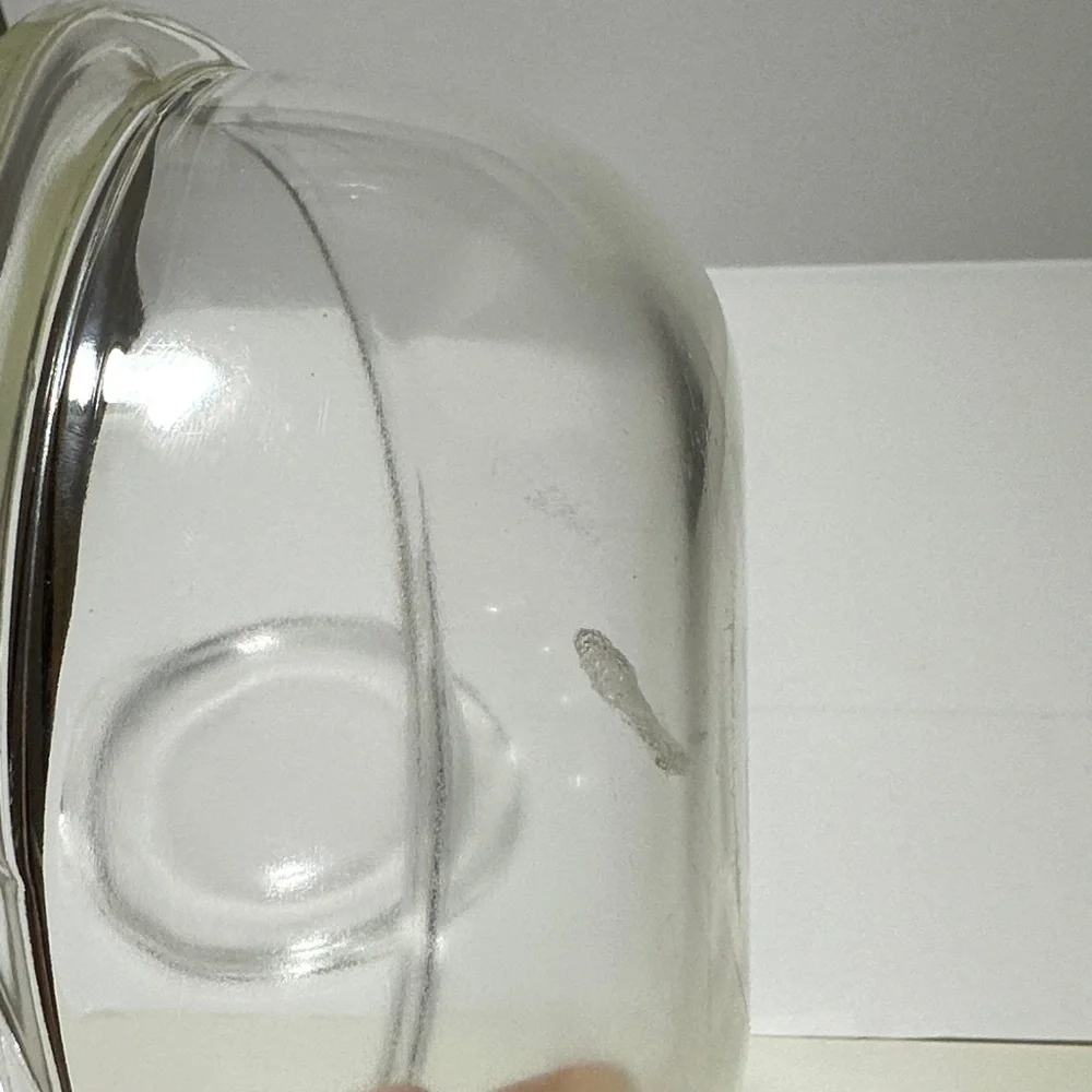 Vintage 1930s / 1940s Pyrex Clear Glass Serving Bowl 022 with Lid 682-C5